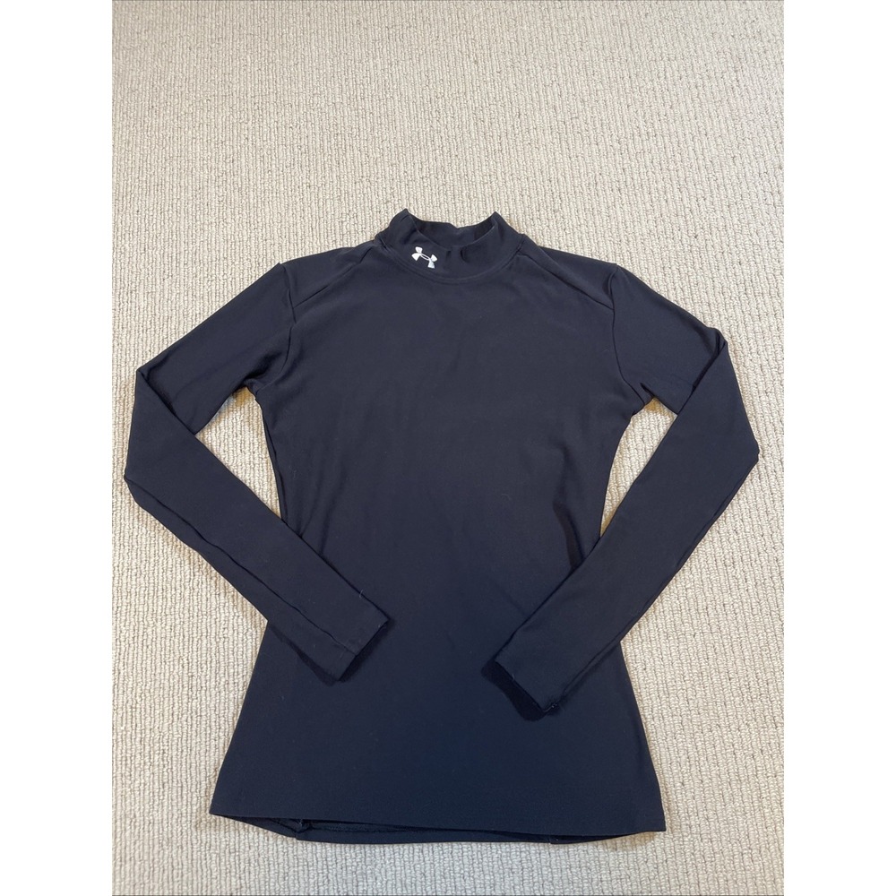 Under Armour Women's Small Cold Gear Long Sleeve Mock Neck Fitted Black